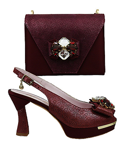 MTB468 - Wine Leather Marta Fabi Shoes & Bag