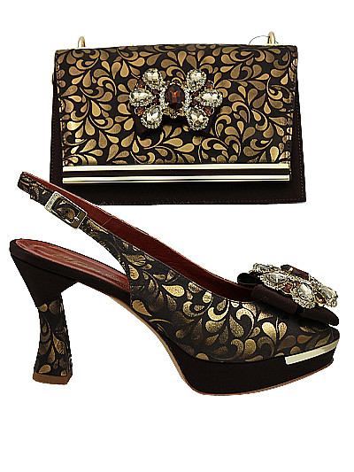 MTB480 - Chocolate Leather Marta Fabi Shoes & Bag