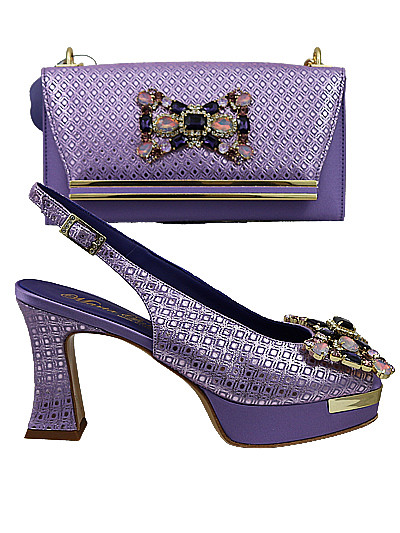MTB487 - Lilac Leather Marta Fabi Shoes & Bag