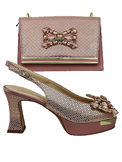 MTB491 - Salmon Leather Marta Fabi Shoes & Bag