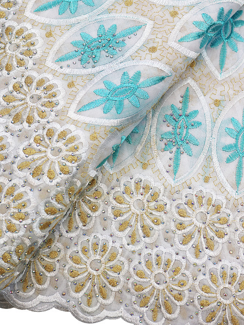 SLV613 - Perforated Voile Lace