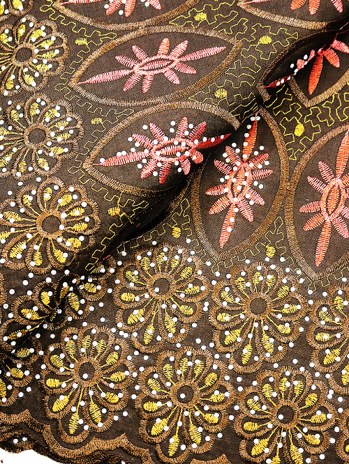 SLV613 - Perforated Voile Lace