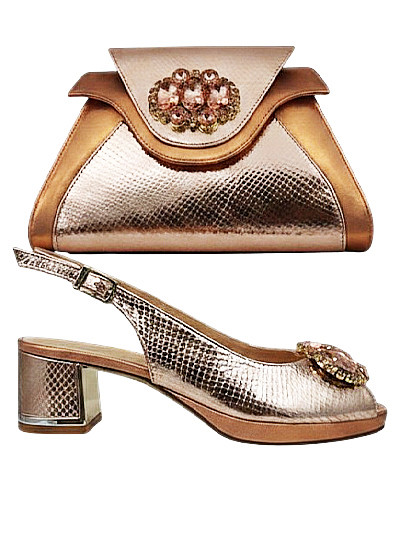 EDS1871 - Leather Purple Enzo di Roma Shoe & Bag