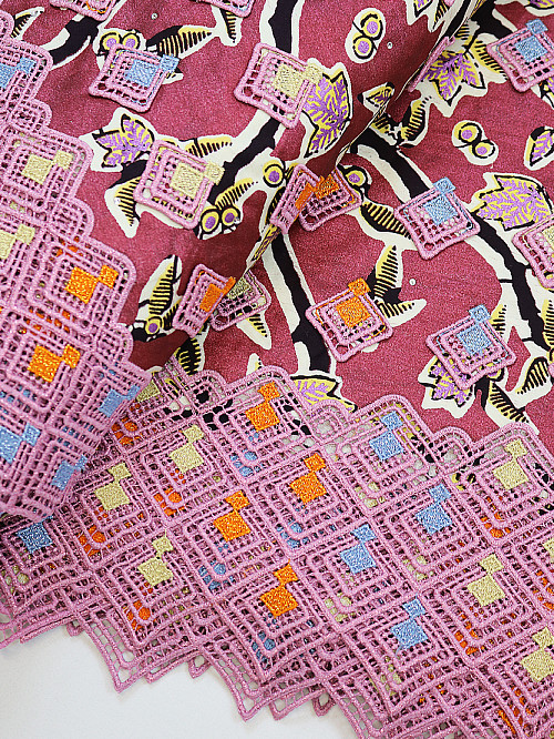 VLE363 - Vlisco Applique Lace