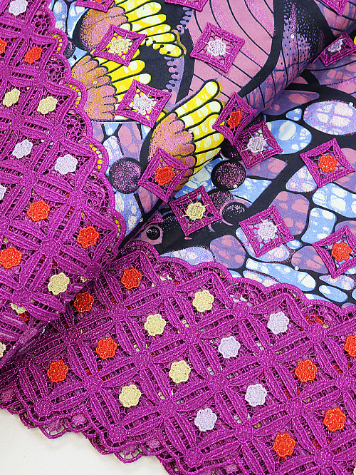 VLE367 - Vlisco Applique Lace