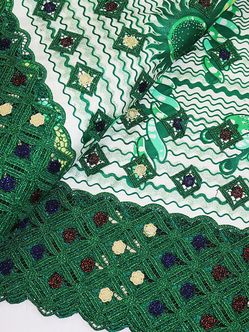 VLE368 - Vlisco Applique Lace