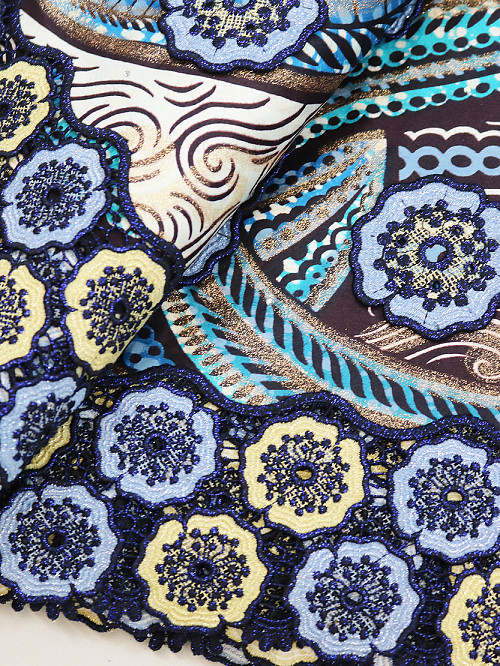 VLE369 - Vlisco Applique Lace