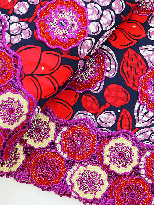 VLE371 - Vlisco Applique Lace