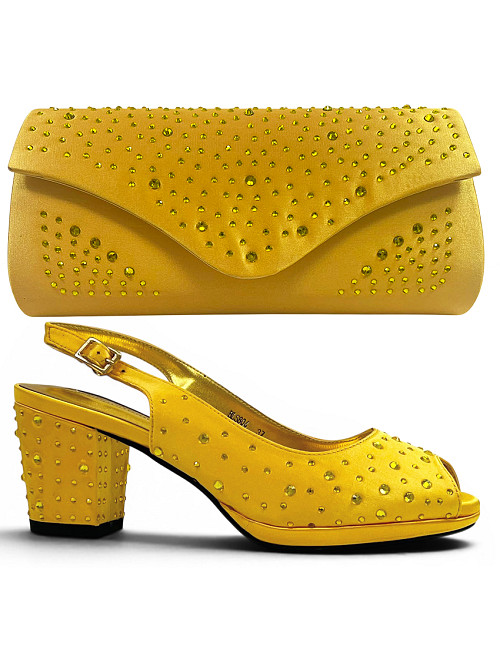 BLS804 - Yellow Bellissimo Shoes & Bag
