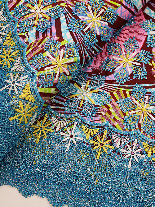VLE373 - Vlisco Applique Lace