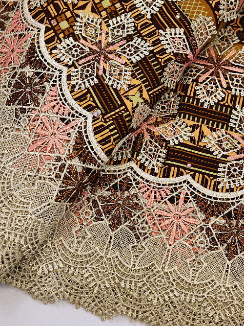 VLE377 - Vlisco Applique Lace