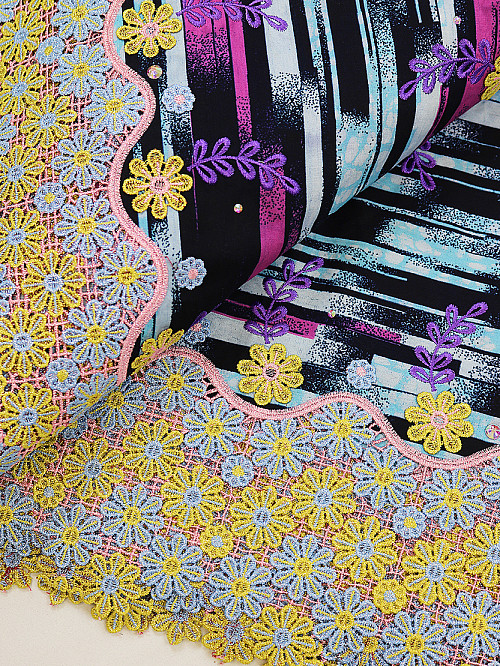 VLE378 - Vlisco Applique Lace