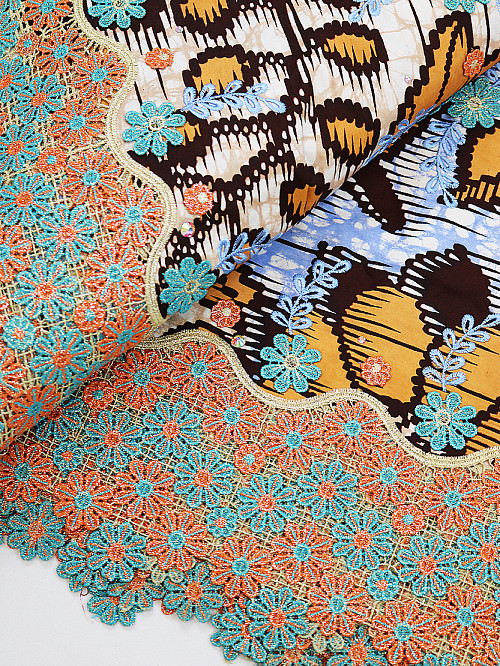 VLE379 - Vlisco Applique Lace