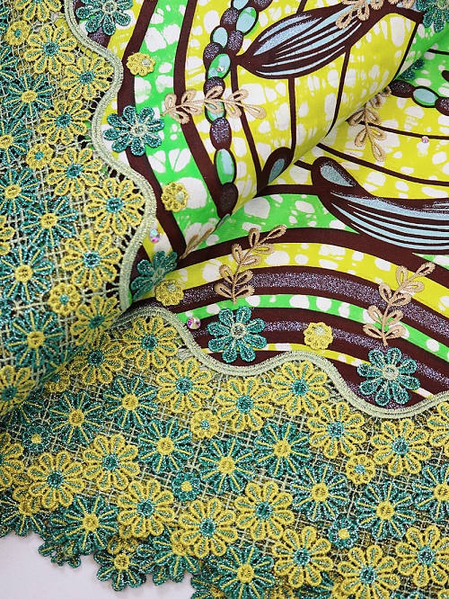 VLE381 - Vlisco Applique Lace