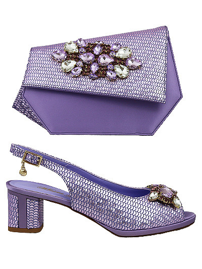 MTB519 - Lilac Leather Marta Fabi Shoes & Bag