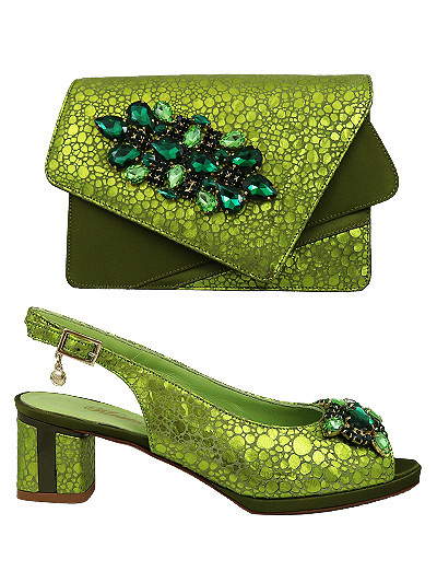 MTB529 - Olive Leather Marta Fabi Shoes & Bag