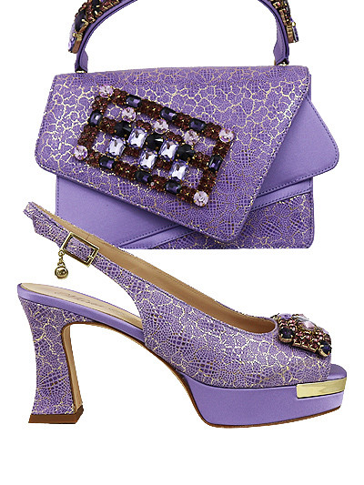 MTB535 - Lilac Leather Marta Fabi Shoes & Bag