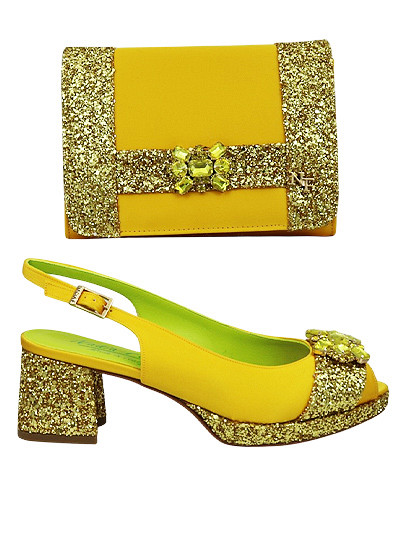 NFI613 - Yellow Nadia Ferri Shoes & Bag