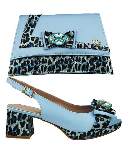 NFI614 - Sky Blue Nadia Ferri Shoes & Bag