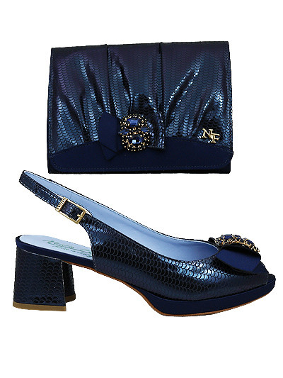 NFI617 - Navy Nadia Ferri Shoes & Bag