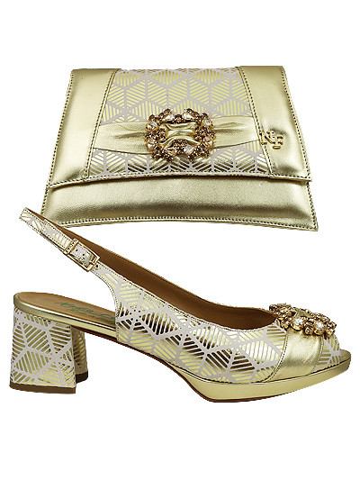 NFI610 - Gold Nadia Ferri Shoes & Bag