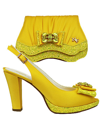 NFI619 - Yellow Nadia Ferri Shoes & Bag