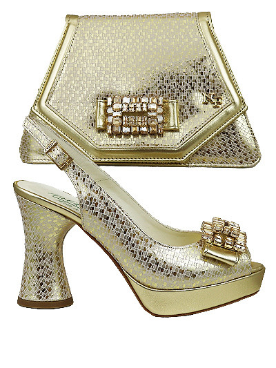 NFI626 - Gold Nadia Ferri Shoes & Bag
