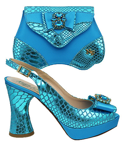 NFI625 - Turquoise Nadia Ferri Shoes & Bag