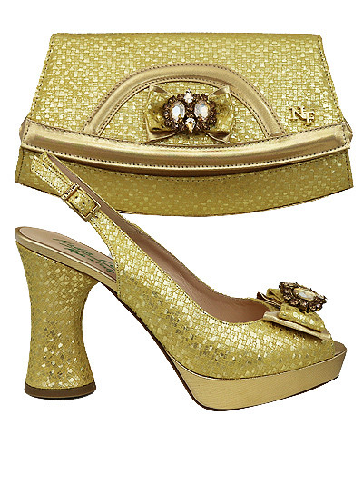 NFI622 - Gold Nadia Ferri Shoes & Bag